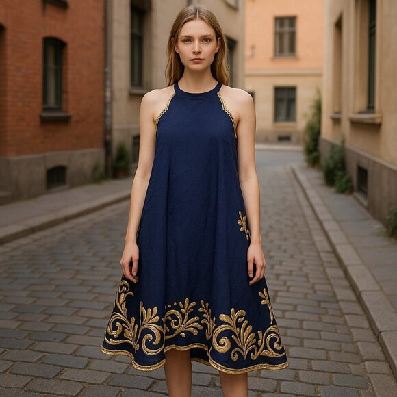 Lilly Pulitzer Quinn Dress - Gypset Swirl Halter Neck XS - Summer Fashion - Picture 1 of 5